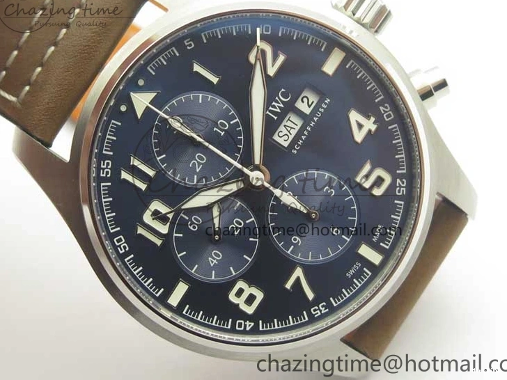 MIROTIME 1223 Pilot Chrono 377721 “Le Petit Prince” SS ZF 1:1 Best Edition on Brown Leather Strap A Snug 7180